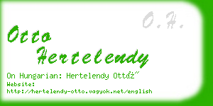 otto hertelendy business card